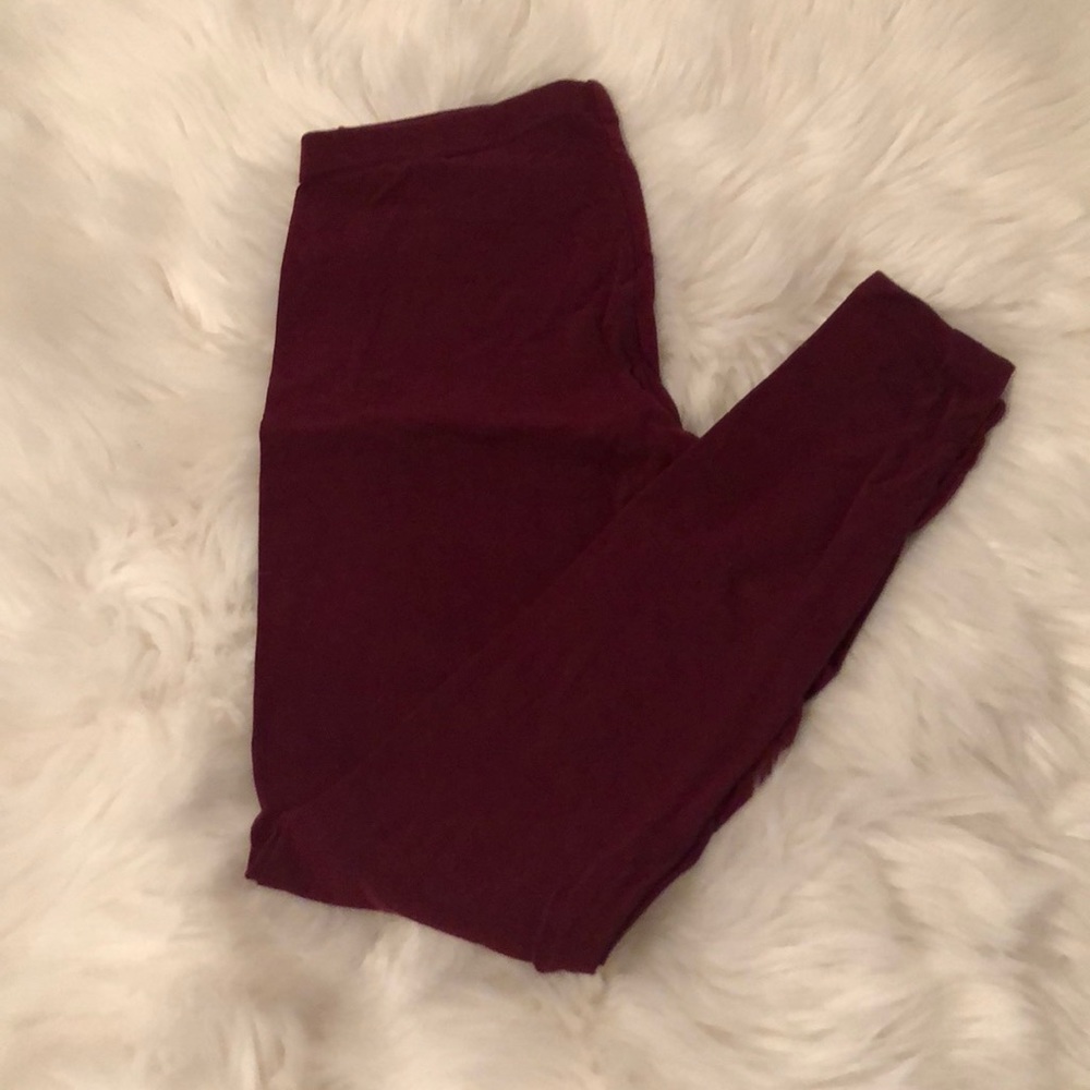 Decree maroon leggings